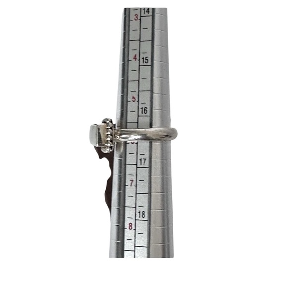 Silpada Retired R1617 Framed Mother of Pearl beaded Band Ring Sizes 5 & 6 - Picture 4 of 8